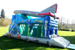Thiết kế mới không gian chủ đề Inflatable chướng ngại vật trò chơi tàu tên lửa khóa học trở ngại cho trẻ em - Product Image 3