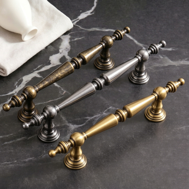 Gold Luxury Modern Nordic Brushed Aluminum Alloy Bar-shaped Cabinet Door Furniture Handle and Drawer Pull for Wardrobe
