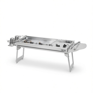 Parrilla Portátil Plegable de Acero Inoxidable para Barbacoa, Ideal para Picnic, Camping y Cocina al Aire Libre - Product Image 1