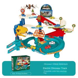 Jouet de voiture de parking électrique en plastique Dinosaure Panshan, aventure spatiale, parking, rail de voiture pour garçons - Product Image 6