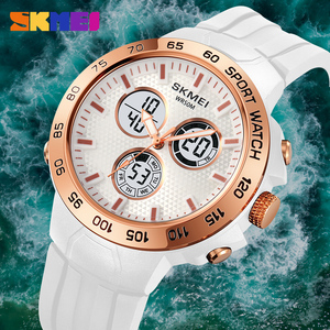 <span class=keywords><strong>Montre</strong></span> numérique pour homme Skmei 2106, mode ODM, étanche 5 ATM, double heure, <span class=keywords><strong>bracelet</strong></span> <span class=keywords><strong>en</strong></span> <span class=keywords><strong>plastique</strong></span>, alarme, noire - Product Image 4