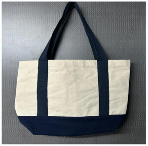 Sac fourre-tout en toile de coton premium, poignée en boucle durable, couleur naturelle, écologique et réutilisable - Product Image 2