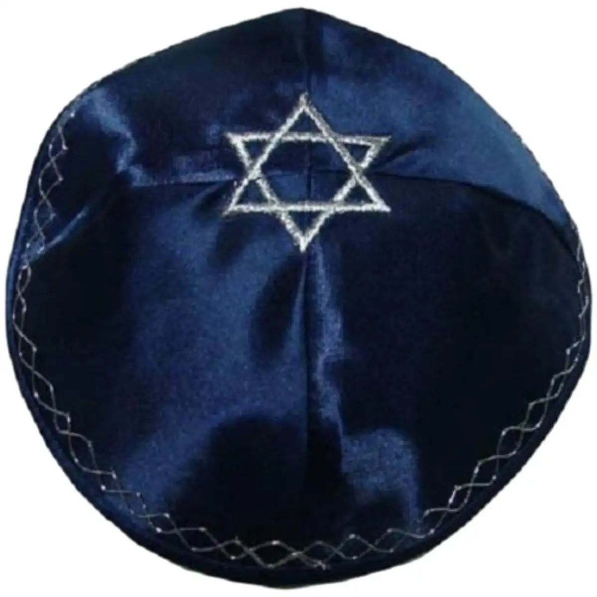 Percetakan Logo kustom Muslim Yahudi Linen sutra bordir Kippah untuk pesta pernikahan