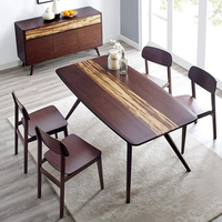 Mesa de comedor rectangular de madera sólida nórdica, muebles modernos para el hogar, nuevo diseño