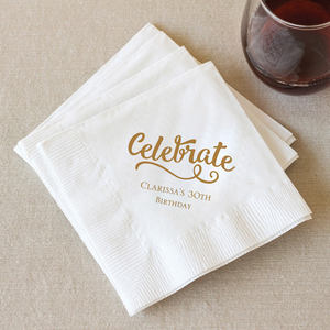 Serviettes en papier rustiques personnalisées pour les mariages anniversaires douches de bébé personnalisées n'importe quelle langue nom couleur Logo décorations de fête - Product Image 4