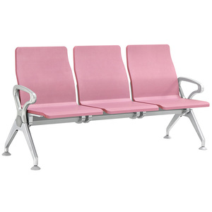 Silla de espera de tres plazas Yijiahao con asiento de PU, estructura de acero laminado en frío para exteriores, ideal para campos deportivos escolares. - Product Image 2