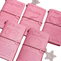 Nouveau carnet rose à succès avec porte-cartes, sac de rangement, logo personnalisable, carnet de voyage créatif A6