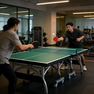 Vente flash Tables <span class=keywords><strong>de</strong></span> tennis <span class=keywords><strong>de</strong></span> haute densité Tables <span class=keywords><strong>de</strong></span> <span class=keywords><strong>ping</strong></span>-<span class=keywords><strong>pong</strong></span> pour stade Entraînement et matchs <span class=keywords><strong>de</strong></span> compétition professionnels à haute intensité - Product Image 3