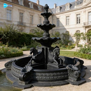 Nuovo Design <span class=keywords><strong>Fontana</strong></span> d'Acqua per Cavalli in Marmo Bianco Naturale su Misura per Cortile - Product Image 6