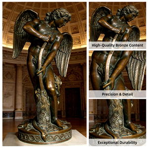 Sculpture de jardin en bronze Cupidon abstraite de haute qualité, taille réelle, en métal, pour extérieur, personnalisable - Product Image 3