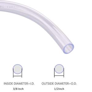 PVC 管 3/8 英寸内径 X 1/2 英寸外径 柔性透明乙烯基空气软管 10 英尺，用于食品级气动工业用途 - Product Image 2