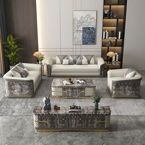 सेक्शनल सोफा विला लिविंग रूम सोफे घर के लिए ग्लॉस पेंट बैकरेस्ट सोफा घर के होटल अपार्टमेंट मॉल फर्नीचर के लिए - Product Image 5