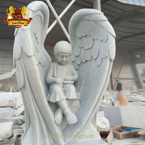 Decorazione da Giardino, Scultura <span class=keywords><strong>di</strong></span> <span class=keywords><strong>Angelo</strong></span> in <span class=keywords><strong>Pietra</strong></span> con <span class=keywords><strong>Ali</strong></span> in Stile Antico, Statua <span class=keywords><strong>di</strong></span> <span class=keywords><strong>Angelo</strong></span> in Marmo in Vendita - Product Image 3