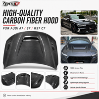 Capot moteur en fibre de carbone pour Audi A7 S7 RS7, compatible avec les modèles Audi A7 S7 RS7 C7 2010-2018, capot modifié en fibre de carbone