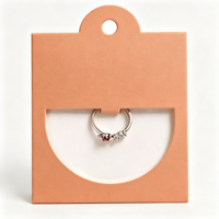 Cartes de présentation de bijoux carrées personnalisées écologiques en carton pour colliers et bagues, avec logo de marque personnalisé, design portable, style vintage
