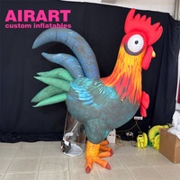 Coq gonflable de décoration d'événement, coq gonflable animal de décoration de nouvel an pour la décoration extérieure