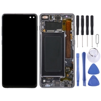 Pantalla LCD Super AMOLED Original para Samsung Galaxy S10 + montaje completo digitalizador con marco pantalla táctil LCD