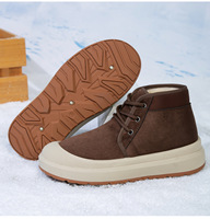 Nouvelles chaussures d'hiver pour hommes, bottes Martin, semelle épaisse antidérapante, bottes de neige, chaussures décontractées en coton doublées, confortables et chaudes pour l'extérieur