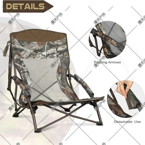 Silla de Pesca Plegable Portátil con Camuflaje y Función de Calefacción para Acampar al Aire Libre - Product Image 2