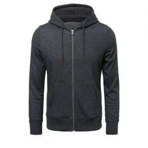 Sweat-shirts à capuche promotionnels en pur coton avec logo personnalisé et fermeture éclair pour événements de marque - Product Image 3