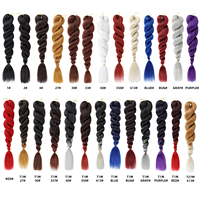 Rambut Sintetis Premium Yaki 26 Inch Kinky Straight Vixen Crochet Hair Bundles, Laris untuk Ekstensi Rambut Wanita Kulit Hitam