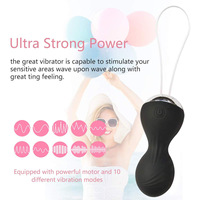 Ferngesteuerter Kegel-Ball Sexuelles Hilfsmittel Tragbares Vibrierendes Ei G-Punkt Klitoris-Vibrator Lustvolle Sex-Kegel-Bälle für Frauen