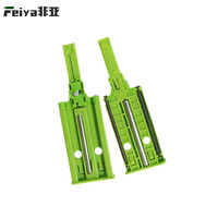 Glissière à double ressort avec roulement à billes - Amortisseur hydraulique en acier inoxydable et plastique pour accessoires de meubles et quincaillerie