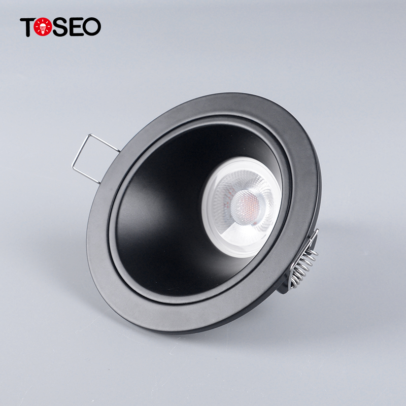 LED Recessed Spot Anti Glare Downlights Europe Modern Black White Fixed