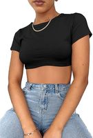 Nouveauté, haut court personnalisé pour femme, col rond, manches courtes, streetwear, t-shirt basique, style Y2K, chemisier léger