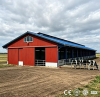 Bâtiments d'élevage en structure métallique préfabriquée moderne de haute qualité pour l'élevage de bovins