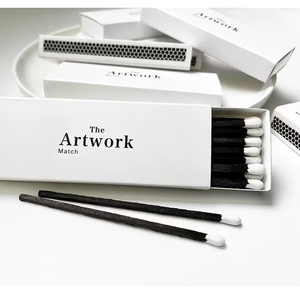 Boîte <span class=keywords><strong>d</strong></span>'<span class=keywords><strong>allumettes</strong></span> en carton rouge personnalisée avec des <span class=keywords><strong>allumettes</strong></span> en bois - Utilisation pour mariage, sécurité, écologique et recyclable - Product Image 4