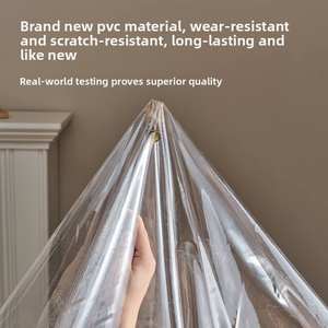 Cubierta <span class=keywords><strong>de</strong></span> Mesa Transparente con Borde <span class=keywords><strong>de</strong></span> Encaje Bordado, <span class=keywords><strong>Mantel</strong></span> Rectangular <span class=keywords><strong>de</strong></span> Vinilo Transparente Impermeable con Encaje - Product Image 3