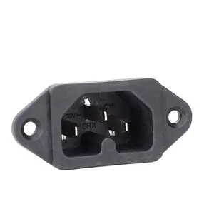 Power Iec Connector Power Jack Chassis Mount 3 Pin