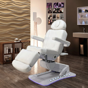 Cama de Masaje Eléctrica Ajustable para Salón de Belleza, Cama de Spa para la Cabeza, Camas de Masaje Eléctricas Modernas con Luces LED - Product Image 1