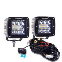 Für Offroad LED-Würfellichter 3 Zoll 72W 7200lm Amber 6 Modi Nebel-/Spot-/Flutlicht-Kombination Stroboskop-Lichtleiste mit Speicherfunktion für LKW