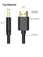Ultra HD 2.0 pour câble HDMI haute vitesse 24K plaqué or PVC veste 1m 1.5m 2m 3m 5m pour projecteur TV 4k 60hz pour câble HDMI
