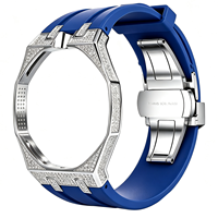 Edelstahl-Diamantgehäuse mit Silikonarmband für Royal Pop, Stahlarmband für Royal Pop, Stahlarmband für AP Royal Pop Uhr