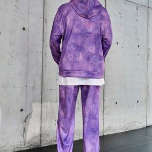 Ensemble de survêtement pour homme Street Acid Wash Sun Dried Faded Hoodie Jogging Flared Sweatpants, imprimé numérique personnalisé, coupe oversize - Product Image 2