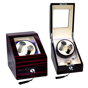 Commercio all'ingrosso di Lusso Pianoforte Lacca di Legno Watch Winder Box Per 2 + 3 Orologi Con Il Giapponese Mabuchi Motore - Product Image 2