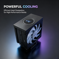 6H120BSX1 Digital Temperature Display CPU Air Cooler High Performance ARGB PWM Fan Quiet Fit Intel LGA 1700 1200 AMD AM5 AM4