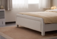 Cadre de lit double 2026 avec réglage pneumatique de la hauteur et espace de rangement, lit rembourré pour chambre à coucher
