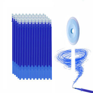 Étudiants Kawaii papeterie 50 + 3 pièces ensemble de stylos effaçables 0.5mm poignée lavable magique effaçable Gel stylo recharges tige bleu noir stylo à encre - Product Image 3