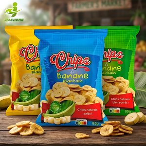 Sachets d'emballage alimentaire personnalisés imprimés pour snacks, pochettes souples vides en plastique, aluminium et Mylar pour chips de pommes de terre et bananes - Product Image 1