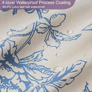 Rideaux <span class=keywords><strong>de</strong></span> <span class=keywords><strong>douche</strong></span> imprimés <span class=keywords><strong>de</strong></span> luxe avec trous d'oeillets en métal antirouille Rideaux <span class=keywords><strong>de</strong></span> <span class=keywords><strong>douche</strong></span> inférieurs pondérés <span class=keywords><strong>de</strong></span> haute qualité - Product Image 5