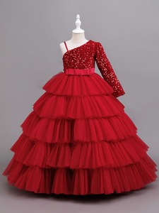 Cô Gái Thanh Lịch Công Chúa Ăn Mặc Duy Nhất Vai Dài Tay Áo Tầng Bánh Hai Lớp Ăn Mặc Cho Đám Cưới Bên Mùa Hè Cross Biên Giới Nền Tảng - Product Image 5