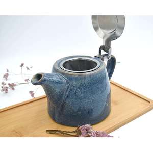 Chaleira de Cerâmica Estilo Japonês 500ml com Infusor de Chá Destacável, Chaleira de Porcelana com Superfície Lisa para Casa - Product Image 2