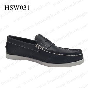 WCY-mocasines de cuero de vaca natural estilo mascarilla para hombre, zapatos náuticos de color dorado, clima cálido, HSW031 - Product Image 5
