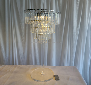 SMOOTH Popular White Leaf Flower Stand Display Wedding Metal Silver Rack Centros de mesa florales - Product Image 4