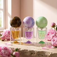 Mini flacon de parfum de luxe 15 ml en verre carré vide, flacon vaporisateur inspiré du volcan, base épaisse, bouchon en résine, logo personnalisé