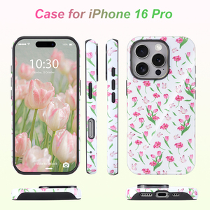 Funda <span class=keywords><strong>de</strong></span> teléfono protectora a prueba <span class=keywords><strong>de</strong></span> golpes doble Flower Ocean Planet, funda <span class=keywords><strong>de</strong></span> teléfono móvil personalizada con impresión Digital para iPhone 16 Pro - Product Image 5
